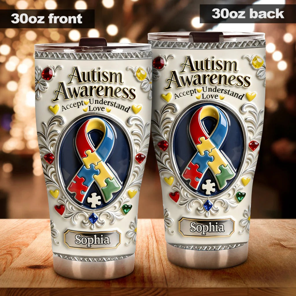 Personalized Autism Awareness Tumbler