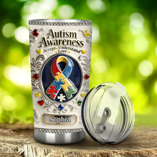 Personalized Autism Awareness Tumbler