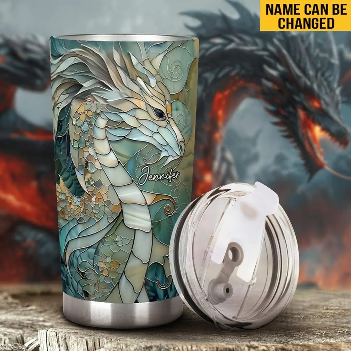Love Dragons - Personalized Dragon Tumbler