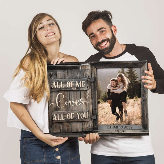 All of Me Loves All of You - Personalized Couple Canvas And Poster