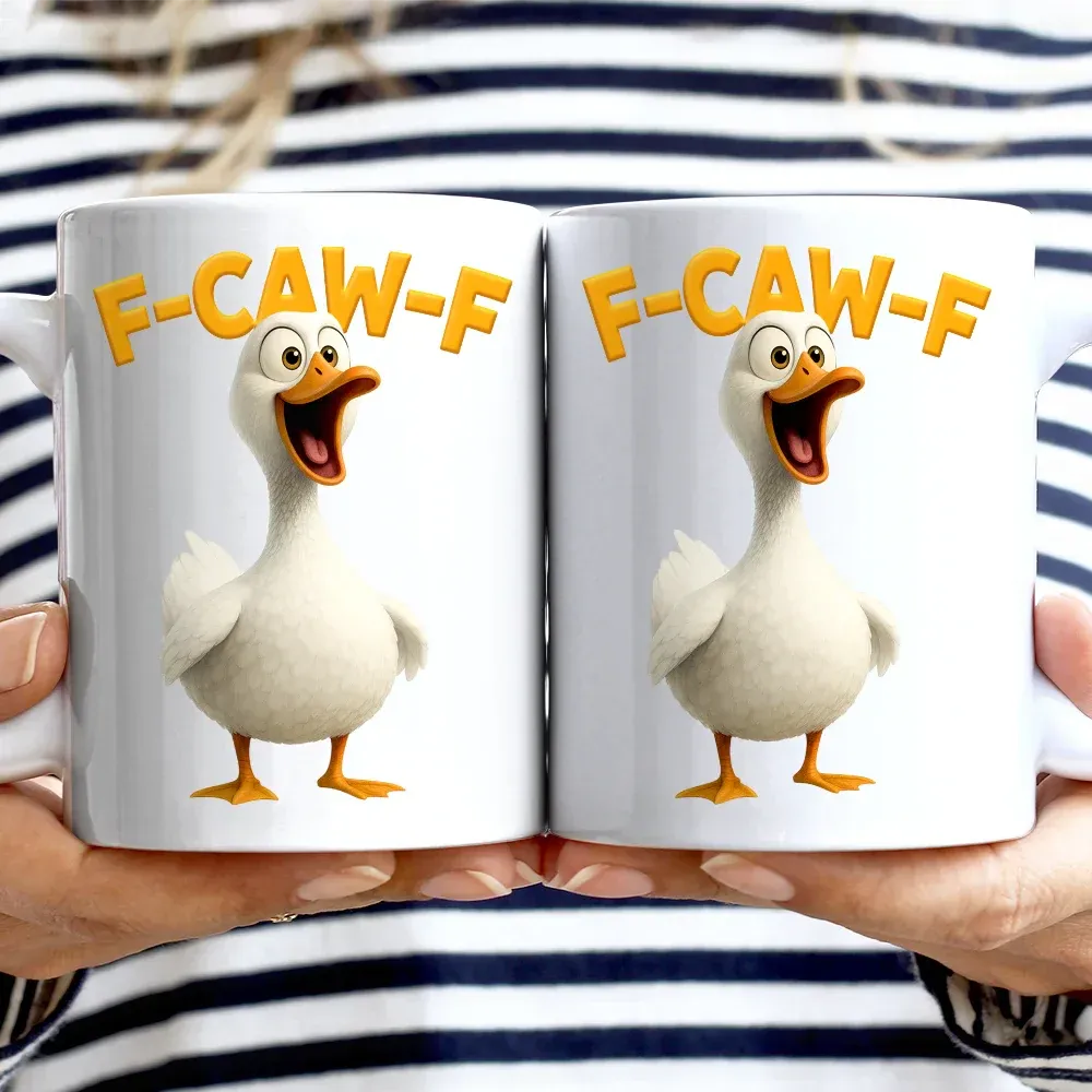 F CAW F - Animal Farm Funny White Mug