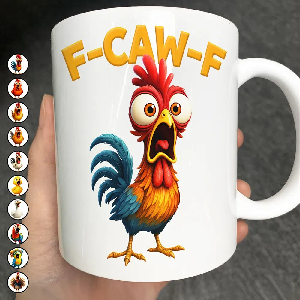 F CAW F - Animal Farm Funny White Mug