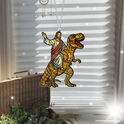 Funny Jesus Suncatcher, Christian Acrylic Suncatcher Window