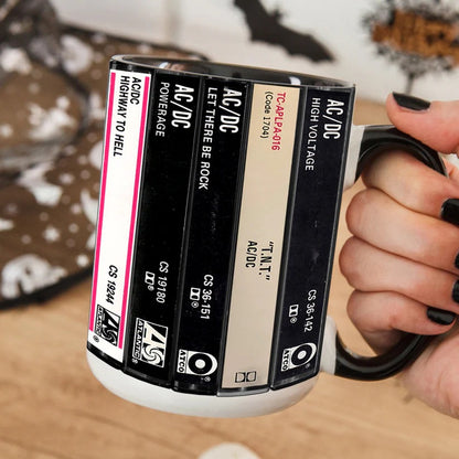 AC_DC Albums Cassette Retro Collection Accent Mug
