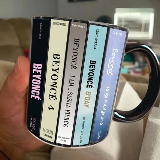 Beyoncé Albums Cassette Collection Accent Mug