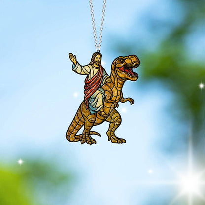 Funny Jesus Suncatcher, Christian Acrylic Suncatcher Window