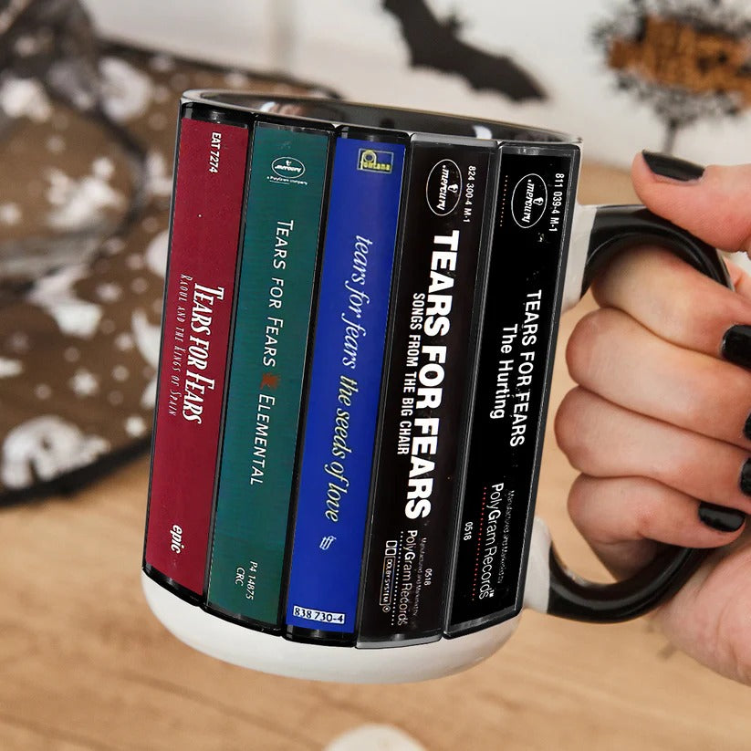 Tears for Fears Albums Cassette Collection Retro Accent Mug