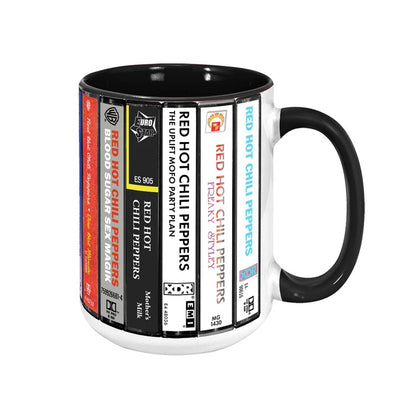 Red Hot Chili Peppers Albums Cassette Retro Collection Accent Mug