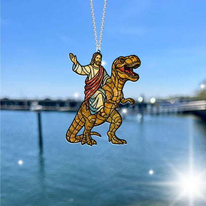 Funny Jesus Suncatcher, Christian Acrylic Suncatcher Window