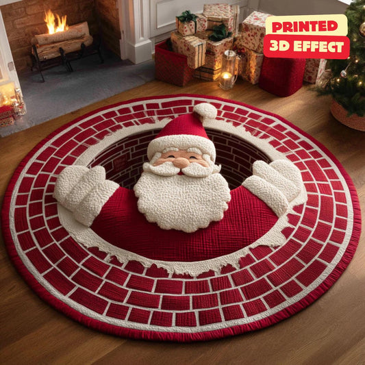Santa Claus Quilted Round Mat