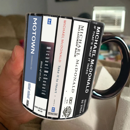 Michael McDonald Albums Cassette Collection Retro Accent Mug