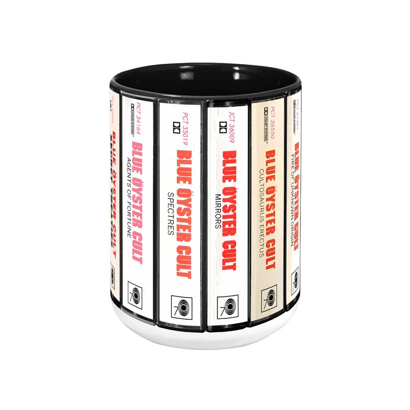 Blue Oyster Cult Albums Cassette Collection Retro Accent Mug