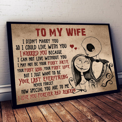 To My Wife Vintage - Couple Canvas And Poster
