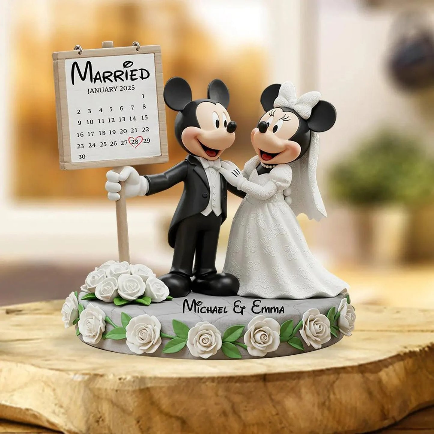 Personalized Cute Mouse Couple Custom Shaped Acrylic Plaque