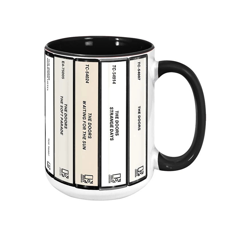 The Doors Albums Cassette Collection Retro Accent Mug