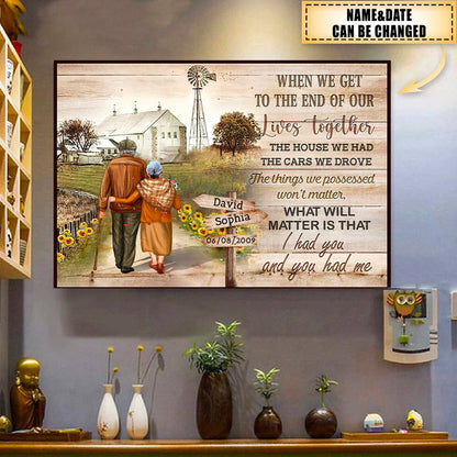 I Had You and You Had Me - Personalized Couple Canvas And Poster