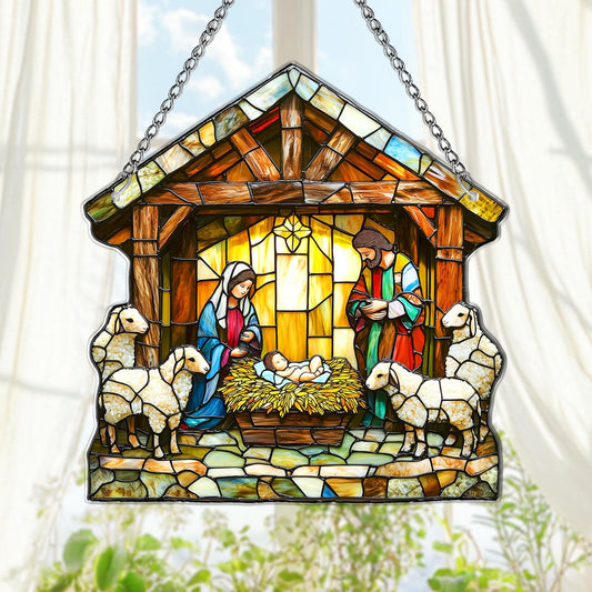 Christian Acrylic Suncatcher, Hanging Suncatcher Window