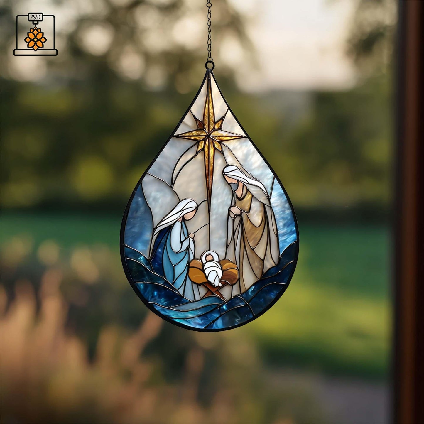 Jesus Suncatcher, Christian Acrylic Suncatcher Window