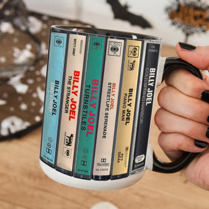Billy Joel Albums Cassette Retro Collection Accent Mug