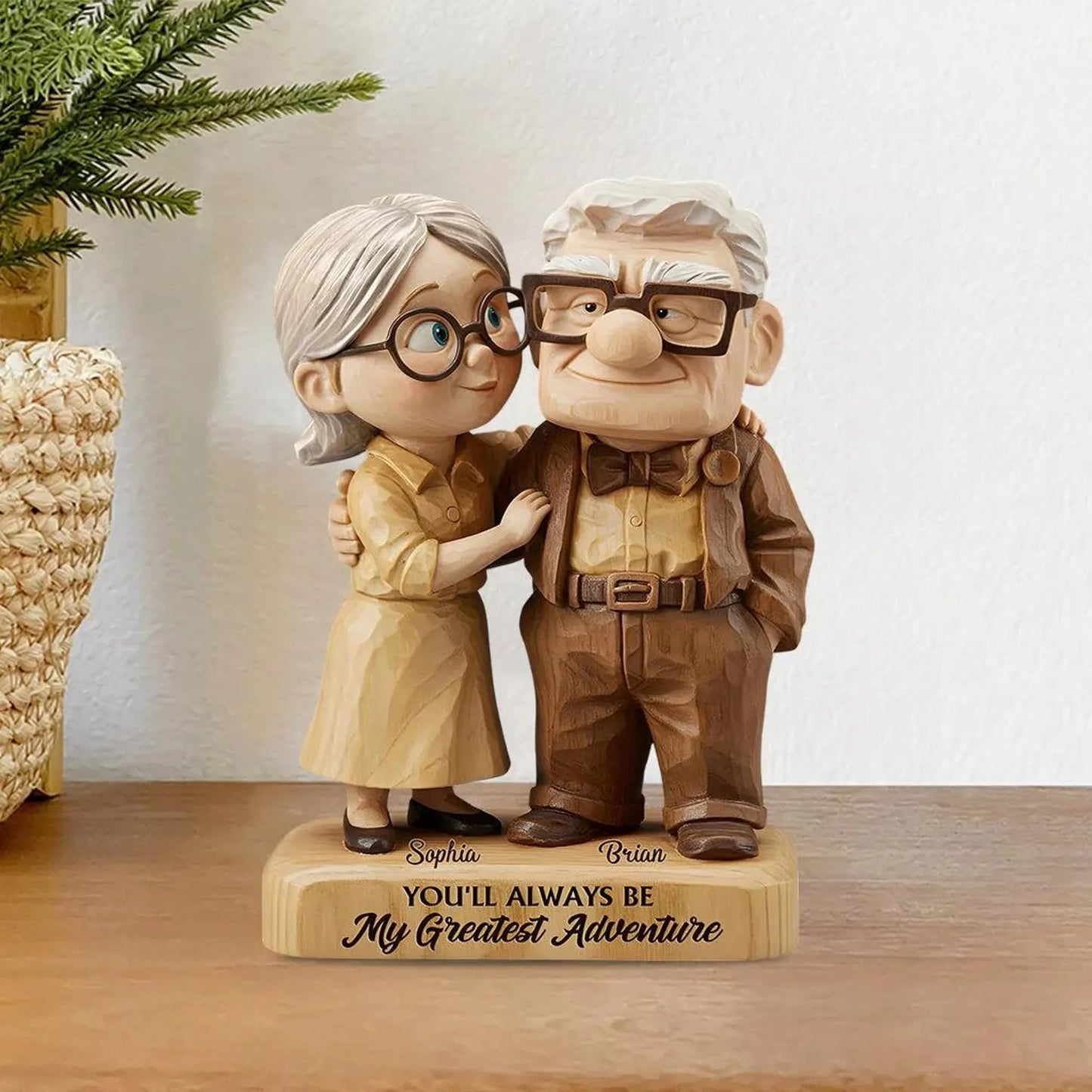Personalized Old Couple Custom Shaped Acrylic Plaque