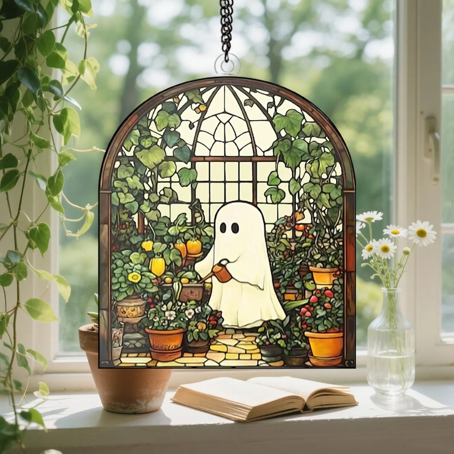 Ghost Plant Acrylic Window, Acrylic Window Hanging