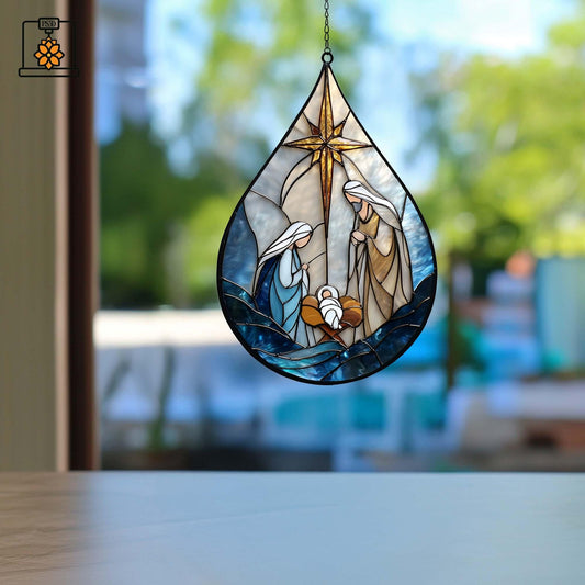 Jesus Suncatcher, Christian Acrylic Suncatcher Window