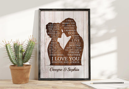 I Didn't Marry You - Personalized Couple Canvas And Poster