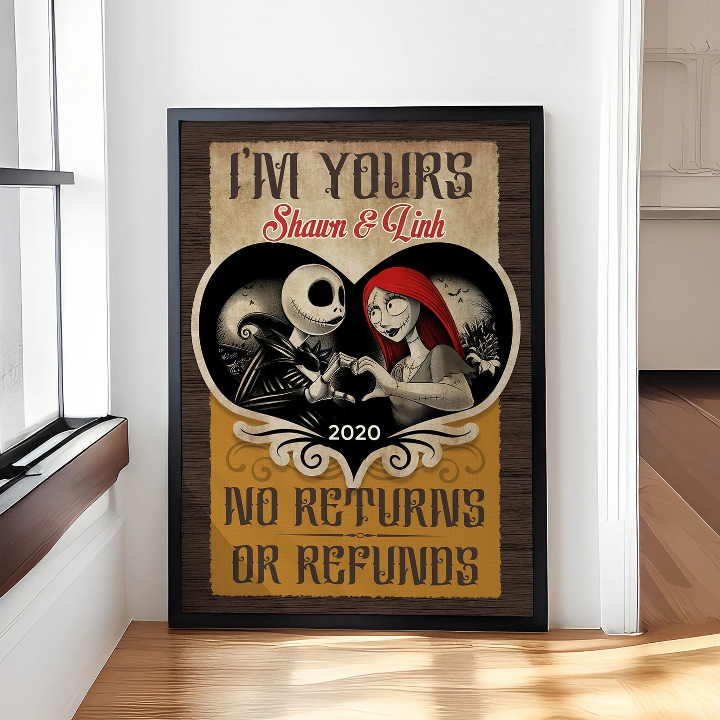 I’m Yours No Returns or Refund - Personalized Couple Canvas And Poster