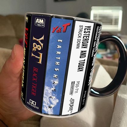 Y&T Albums Cassette Collection Retro Accent Mug