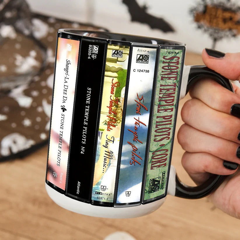 Stone Temple Pilots Albums Cassette Collection Retro Accent Mug
