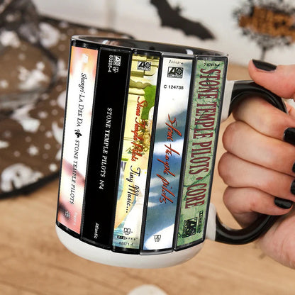 Stone Temple Pilots Albums Cassette Collection Retro Accent Mug