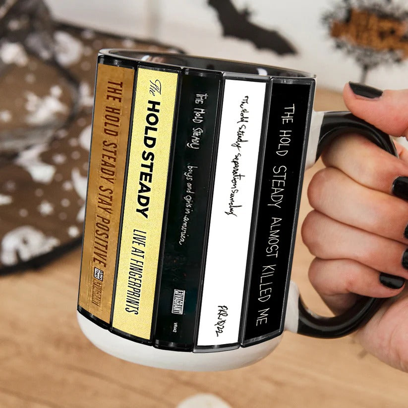 The Hold Steady Albums Cassette Collection Retro Accent Mug