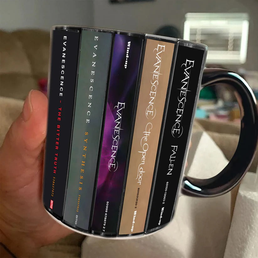 Evanescence Albums Cassette Collection Retro Accent Mug
