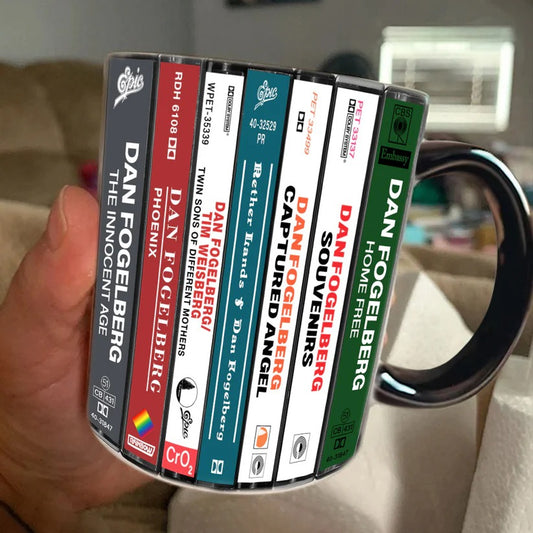 Dan Fogelberg Albums Cassette Collection Retro Accent Mug