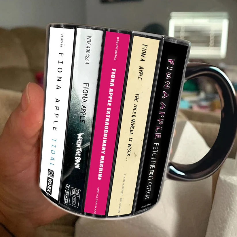 Fiona Apple Albums Cassette Collection Retro Accent Mug