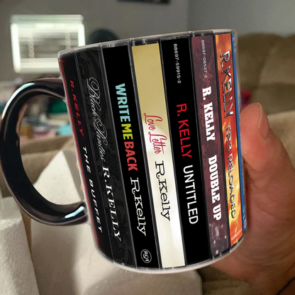 R. Kelly Albums Cassette Collection Retro Accent Mug