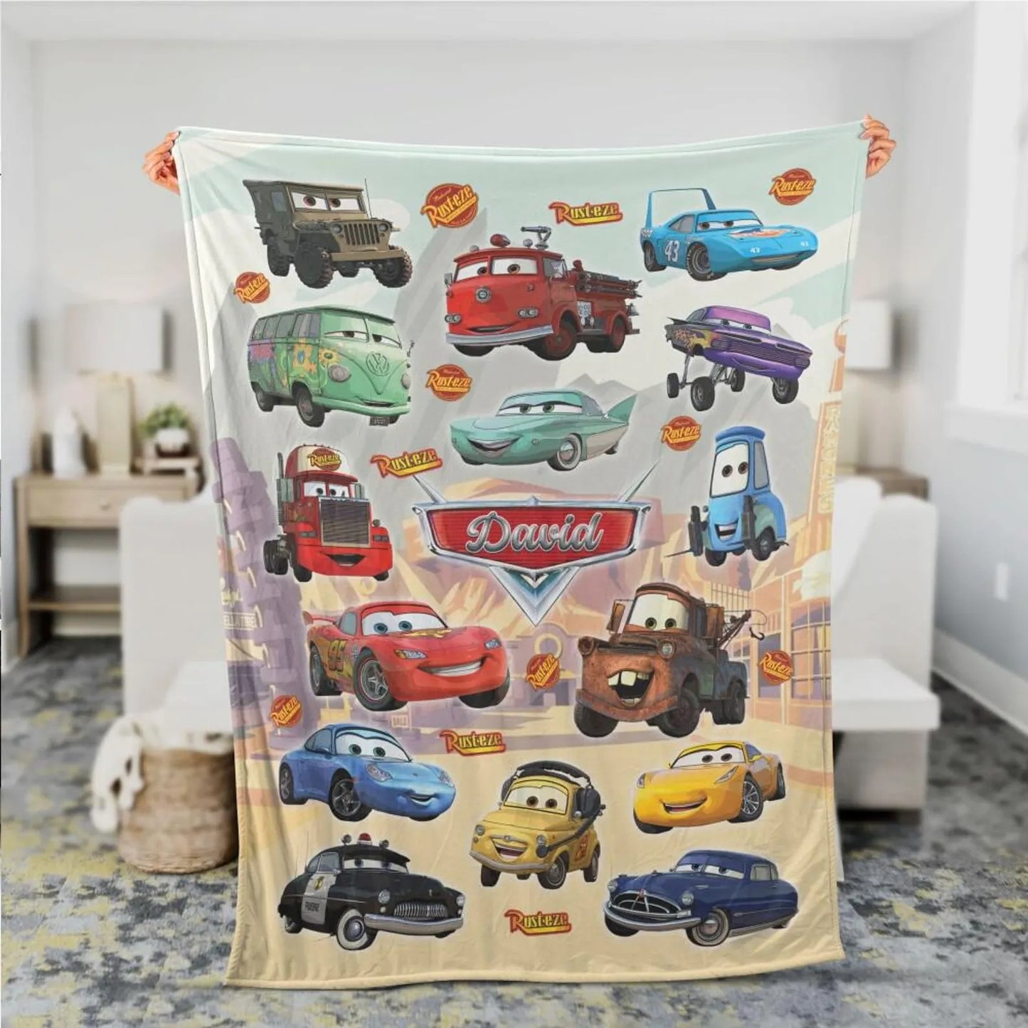 Personalized Cars Blanket