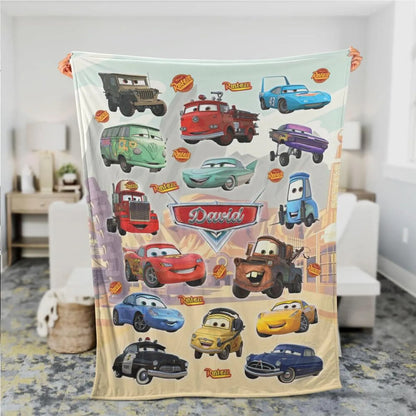 Personalized Cars Blanket