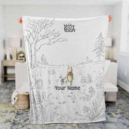 Personalized Pig and Bear Blanket