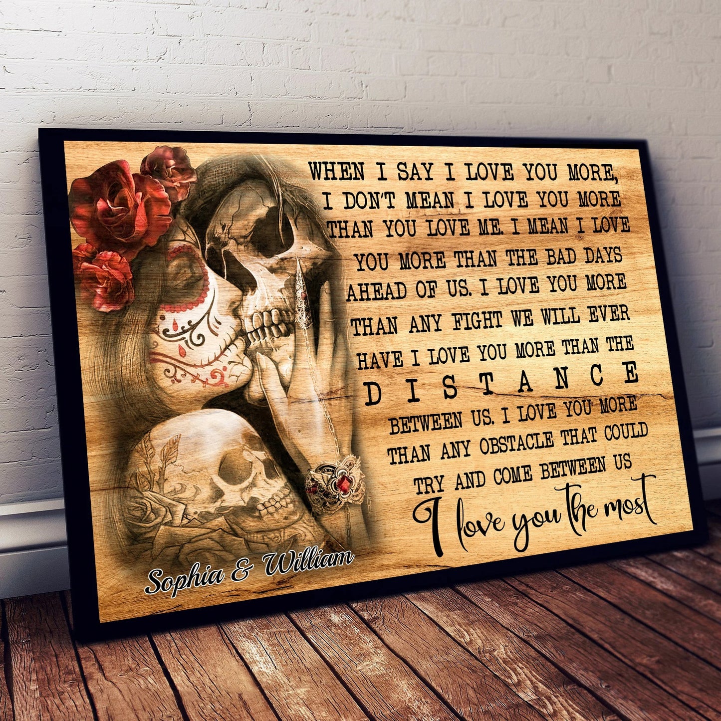 When I Say I Love You More - Personalized Couple Canvas And Poster