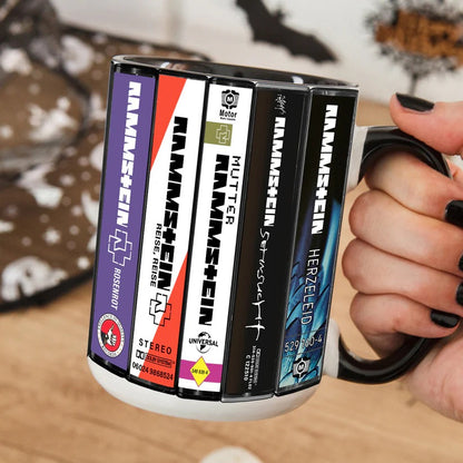 Rammstein Albums Cassette Collection Retro Accent Mugs
