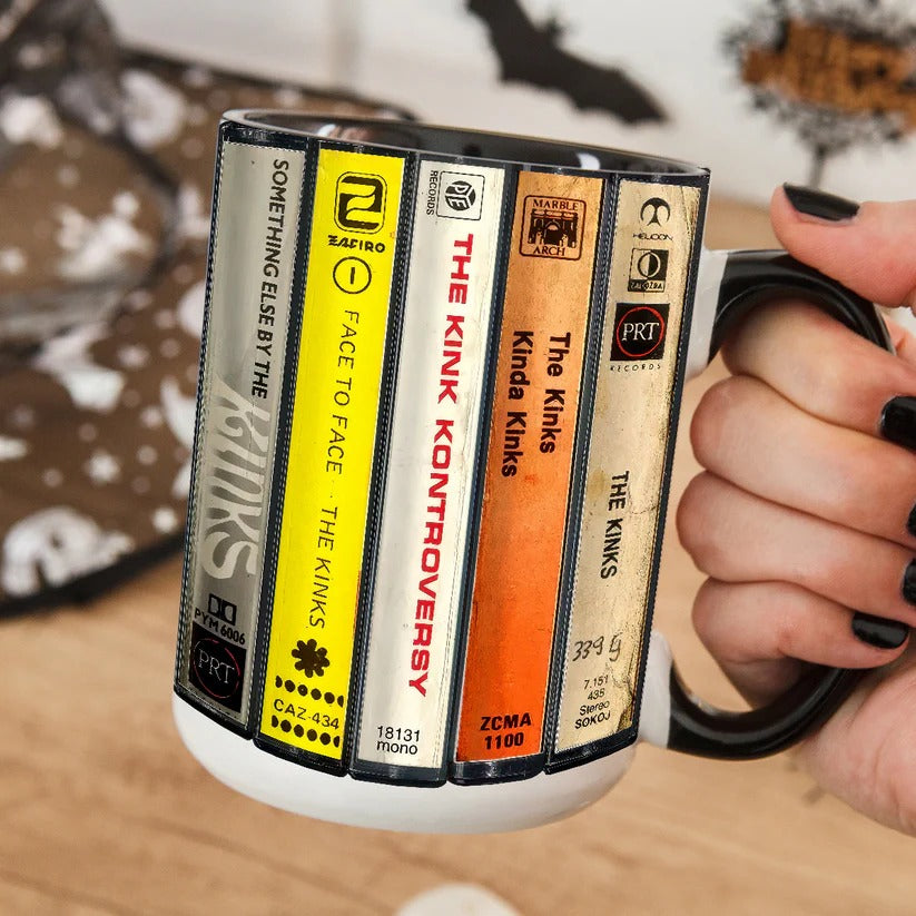 The Kinks Albums Cassette Retro Collection Accent Mug