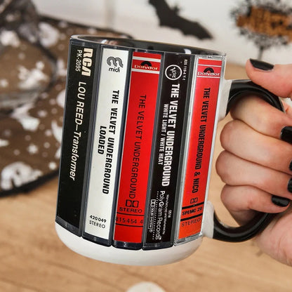 Lou Reed Albums Cassette Retro Collection Accent Mug