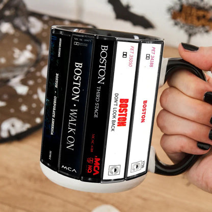 Boston Albums Cassette Collection Retro Accent Mug