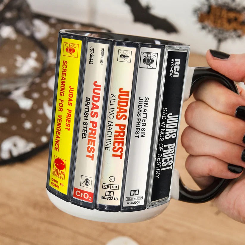 Judas Priest Albums Cassette Retro Collection Accent Mug