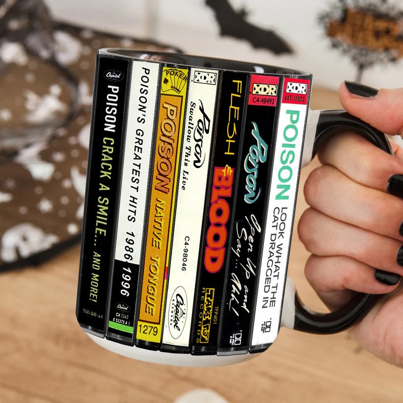Poison Albums Cassette Retro Collection Accent Mug