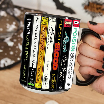 Poison Albums Cassette Retro Collection Accent Mug
