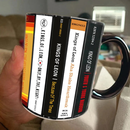 Kings Of Leon Albums Cassette Collection Retro Accent Mug