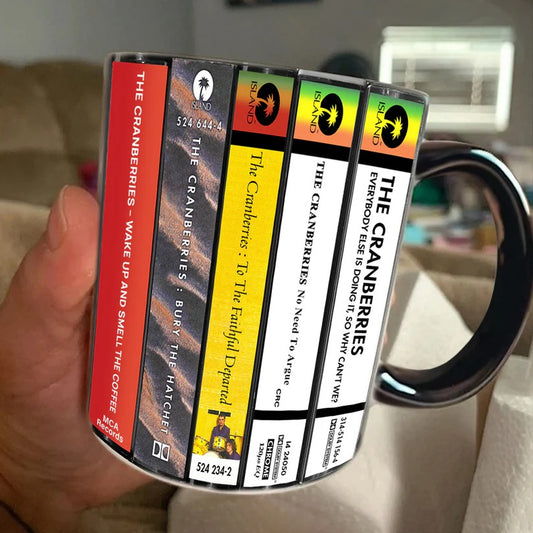 The Cranberries Albums Cassette Collection Retro Accent Mug