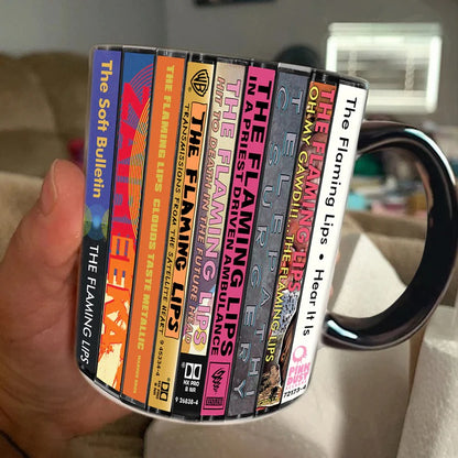 The Flaming Lips Albums Cassette Collection Retro Accent Mug